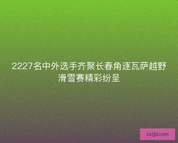 2227名中外选手齐聚长春角逐瓦萨越野滑雪赛精彩纷呈